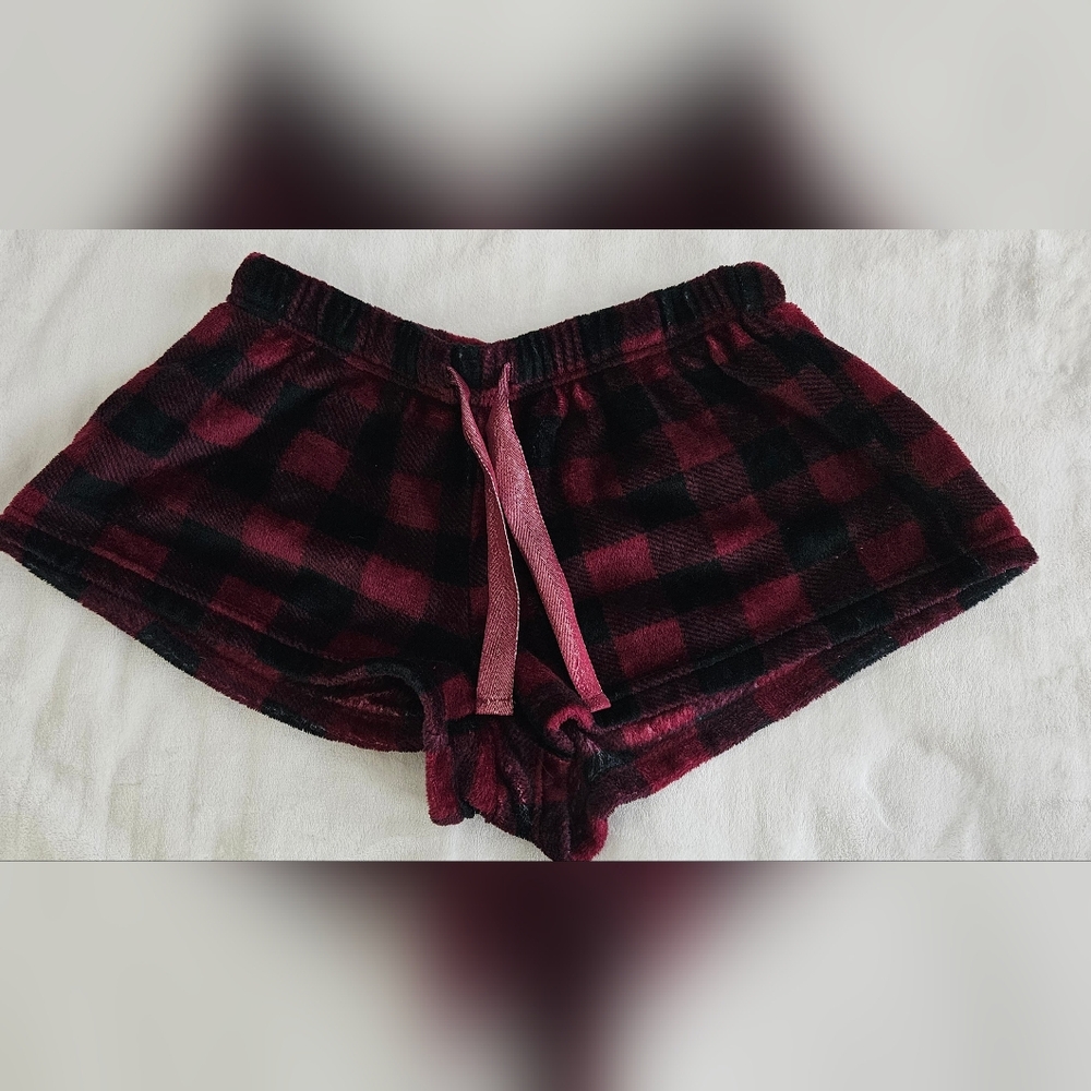 Plaid Fleece  Pj's Shorts. Size S. Good Condition.